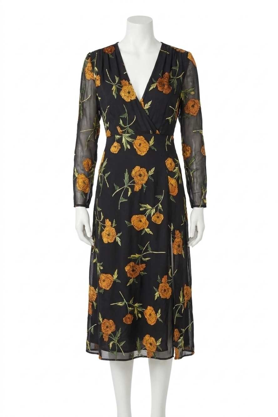 NEW ASTR nikita dress in orange blossom floral